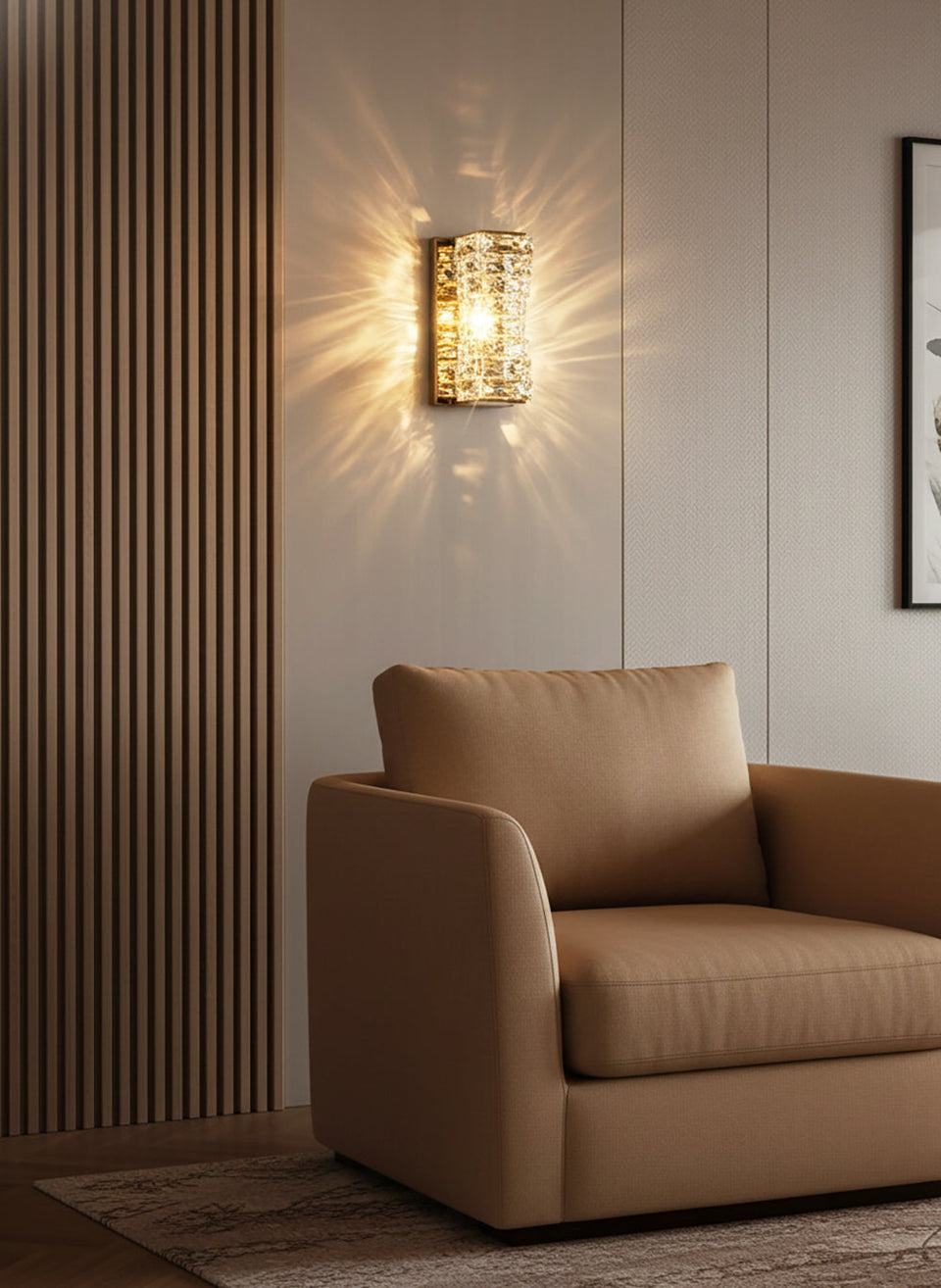 Crystal Laminated Wall Light