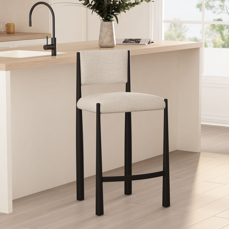 Lennor Metal Boucle Counter Stool