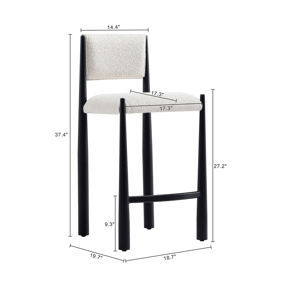 Lennor Metal Boucle Counter Stool