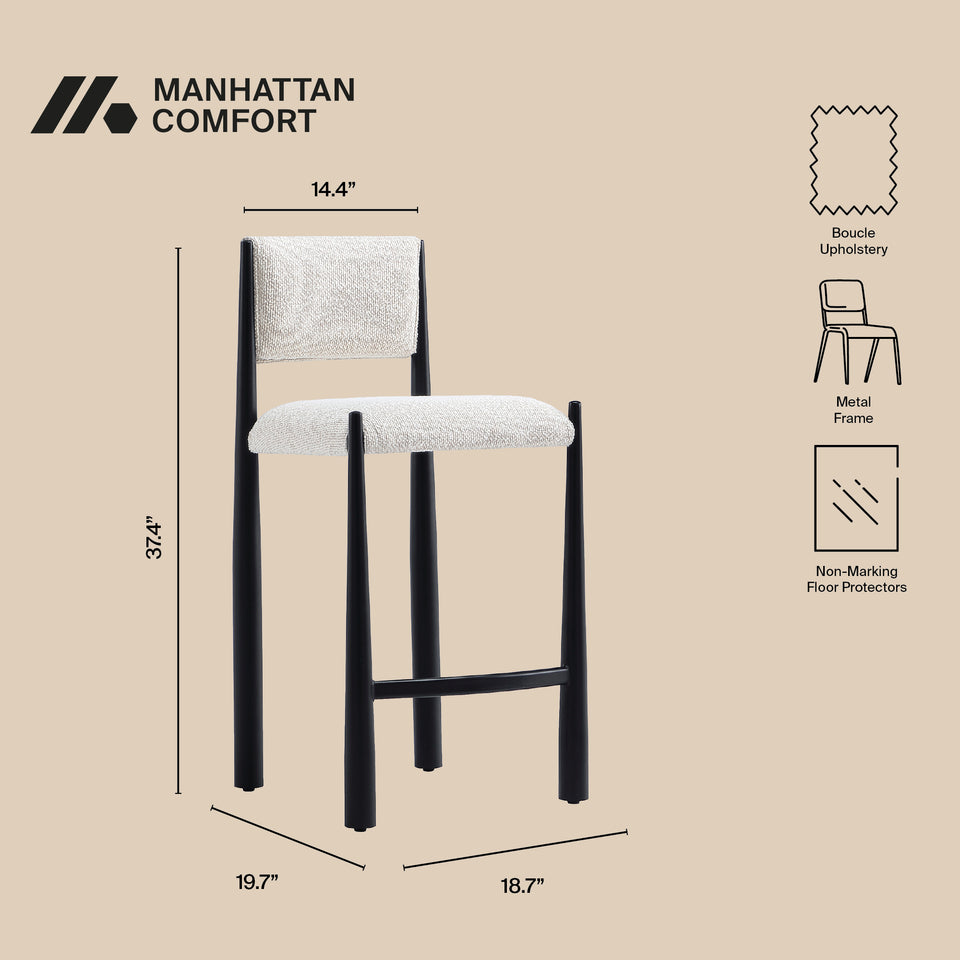 Lennor Metal Boucle Counter Stool