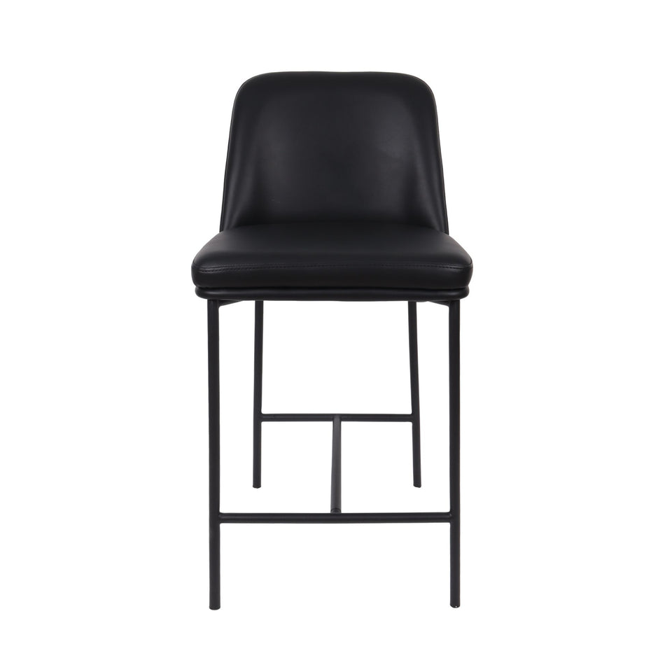 Loft Metal Vegan Leather Counter Stool (Set of 2)