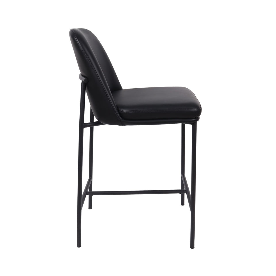 Loft Metal Vegan Leather Counter Stool (Set of 2)