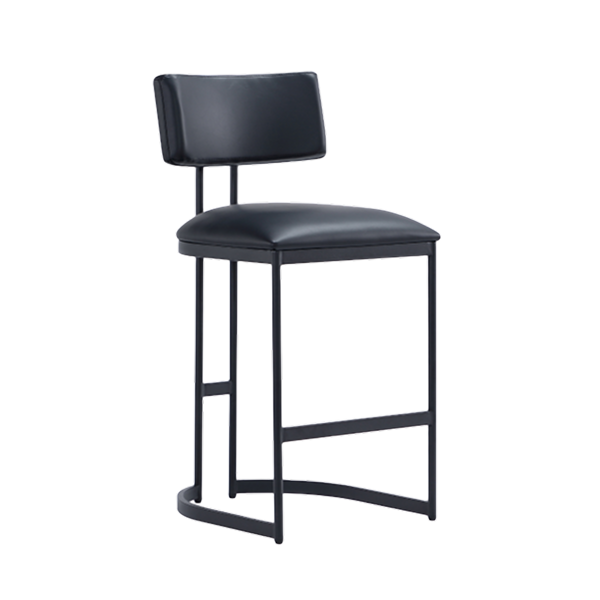 Juno Metal Vegan Leather Counter Stool