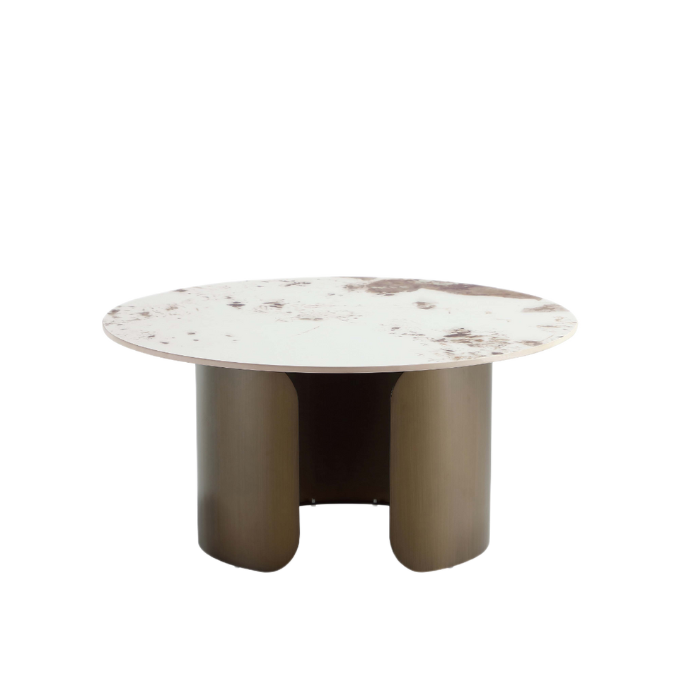Monica Sintered Stone Top Coffee Table in Bronze