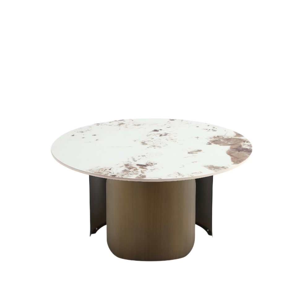 Monica Sintered Stone Top Coffee Table in Bronze