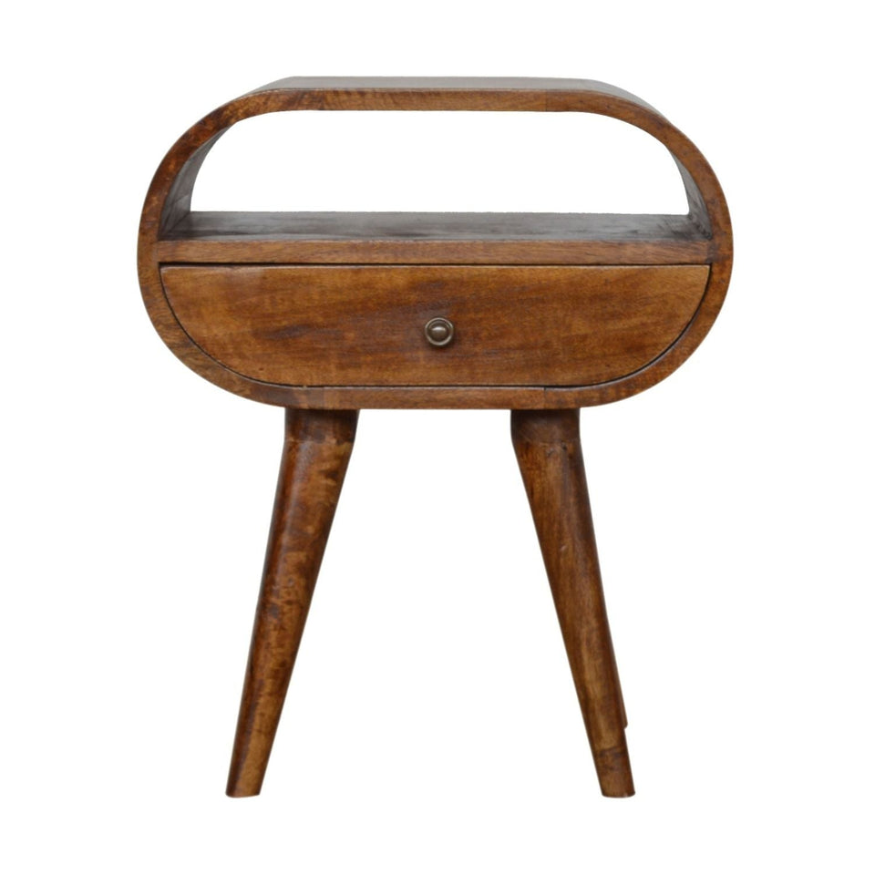 Circular Open Bedside Nightstand