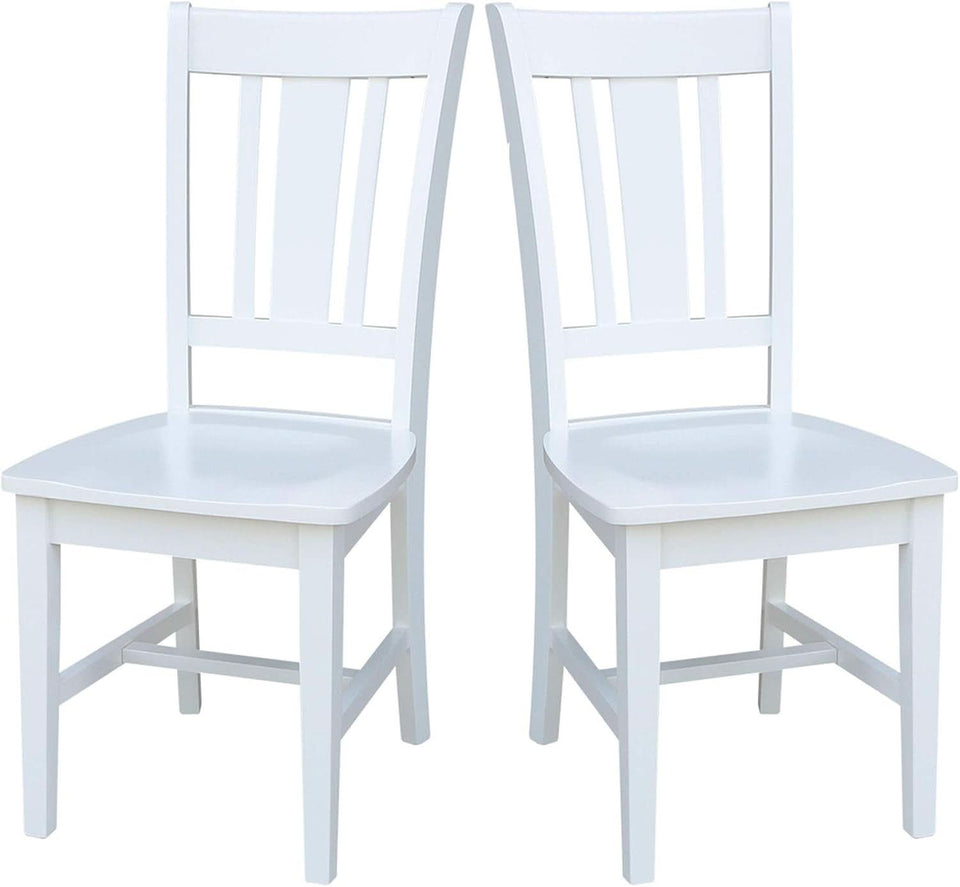 Set of Two White San Remo Splatback Dining Chairs