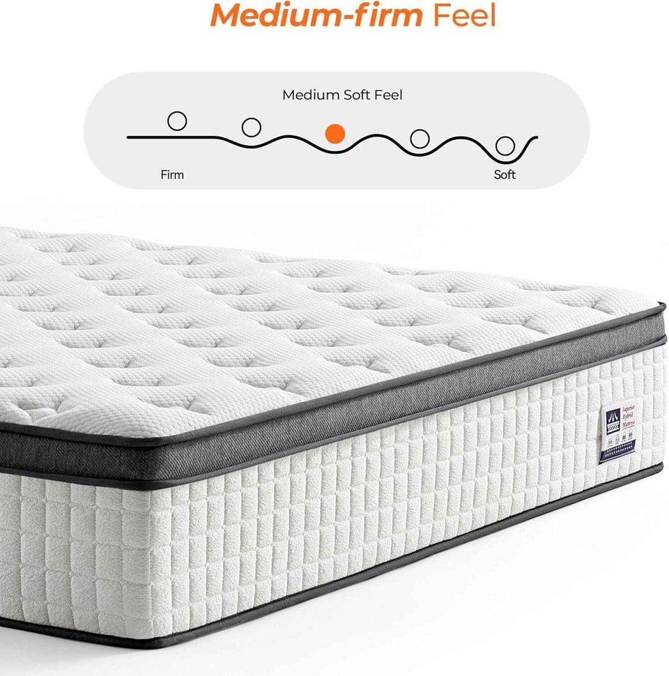 Queen Size Hybrid Mattress Gel Memory Foam Pro Edition