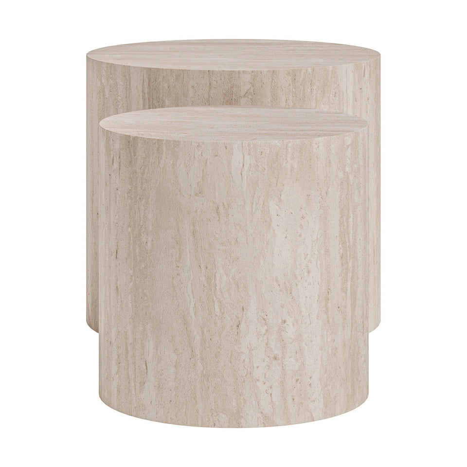Carzo Coffee Table Set (2-Piece) Stone Beige