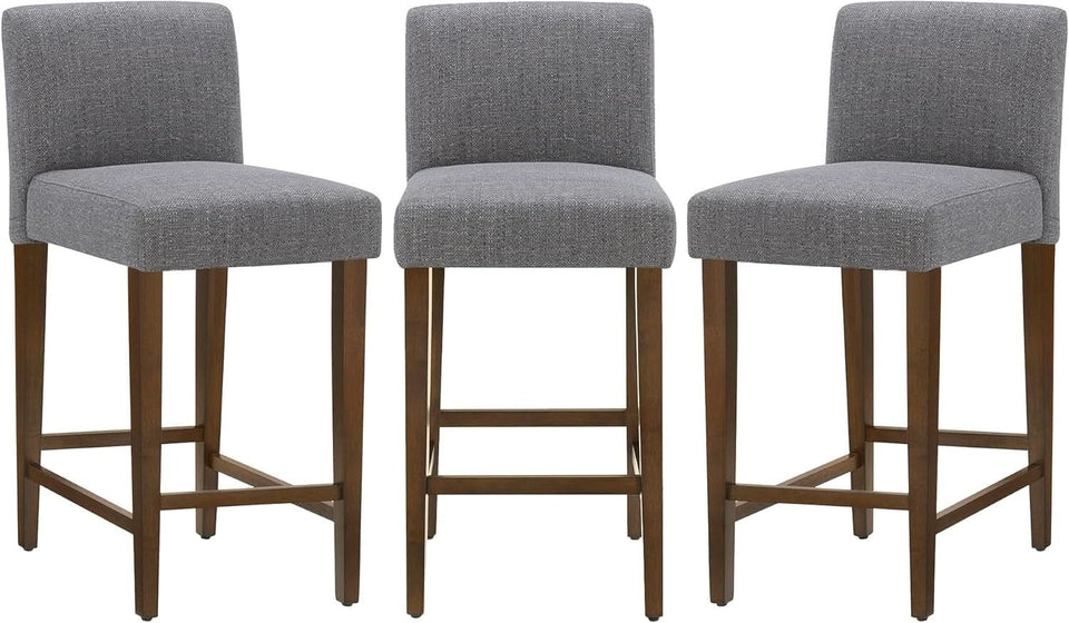 Comfortable Upholstered Bar Stools Set of Three