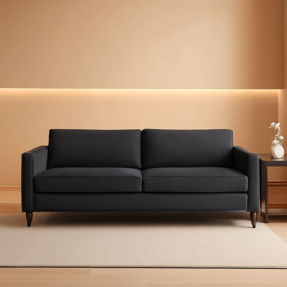Heather Grey Fabric Sofa With Modern Design And Durable