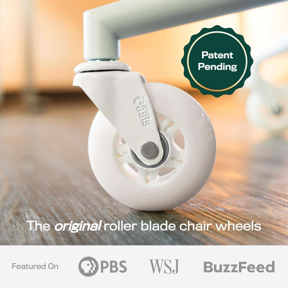 Original Roller Blade Office Chair Wheels White Set Of 5