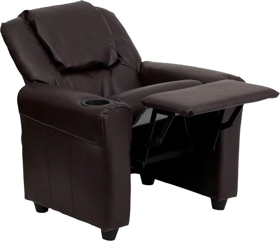 Vana Leathersoft Kids Recliner With Cup Holder And Headrest