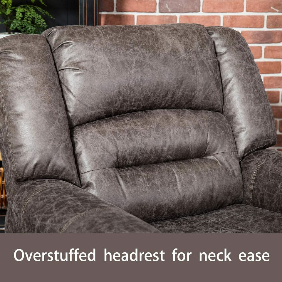 Electric Recliner Chair Smoky Gray With USB Port Theater