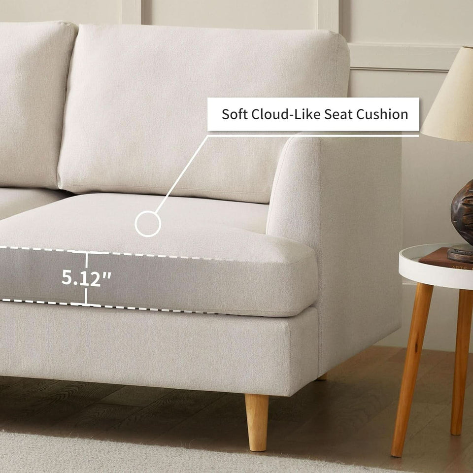 Modern Dark Grey Loveseat For Small Spaces Compact Two Seater Sofa