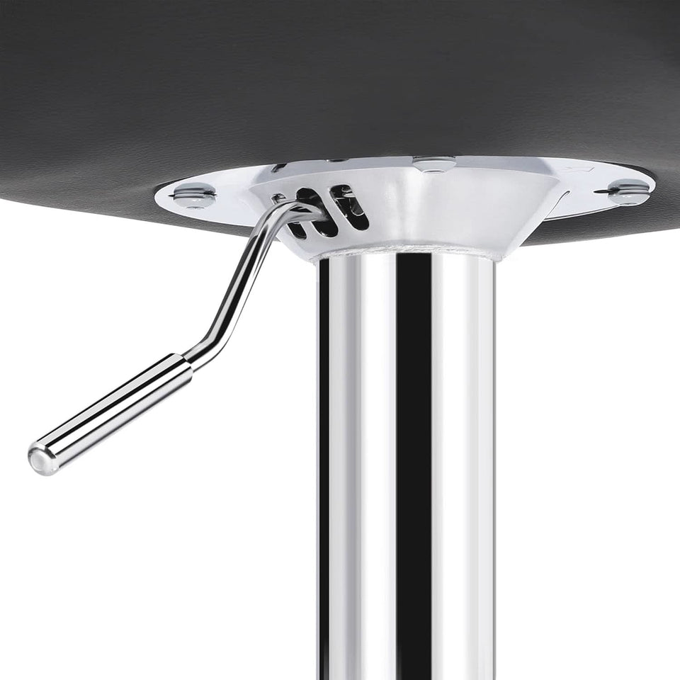 Adjustable Bar Stools Set Of 2 In Black PU Leather