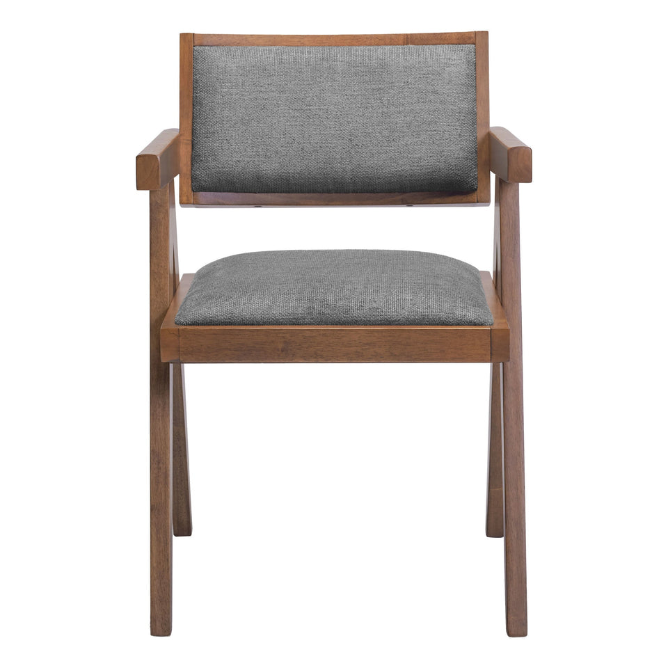 Delhi Dining Chair (Set of 2) Gray & Walnut