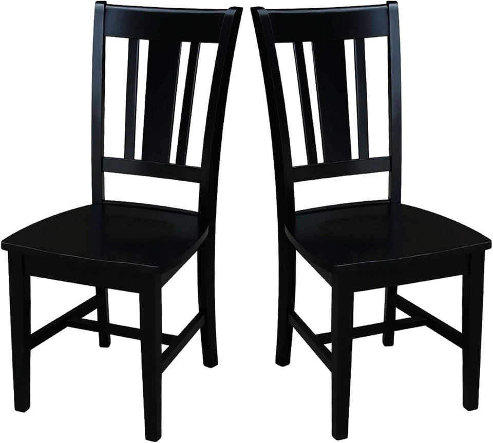 San Remo Splatback Dining Chairs Set Of Two, Black