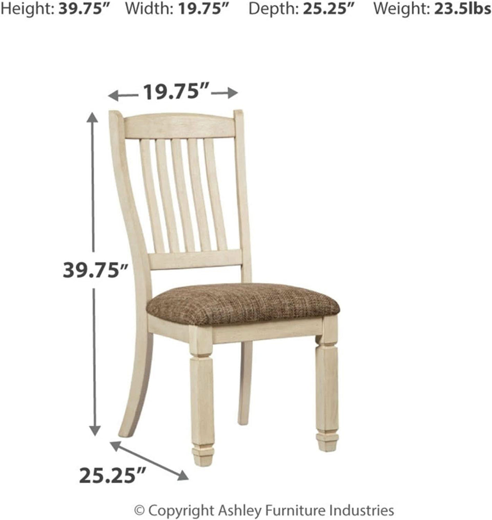 20 Inch Upholstered Dining Chair Antique White Set Of 2