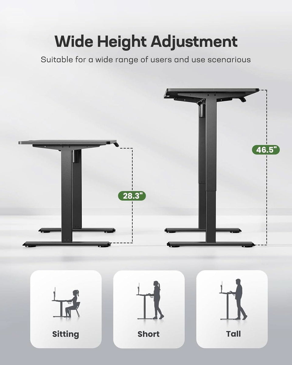 Electric Adjustable Standing Desk 48x24 With Memory Presets