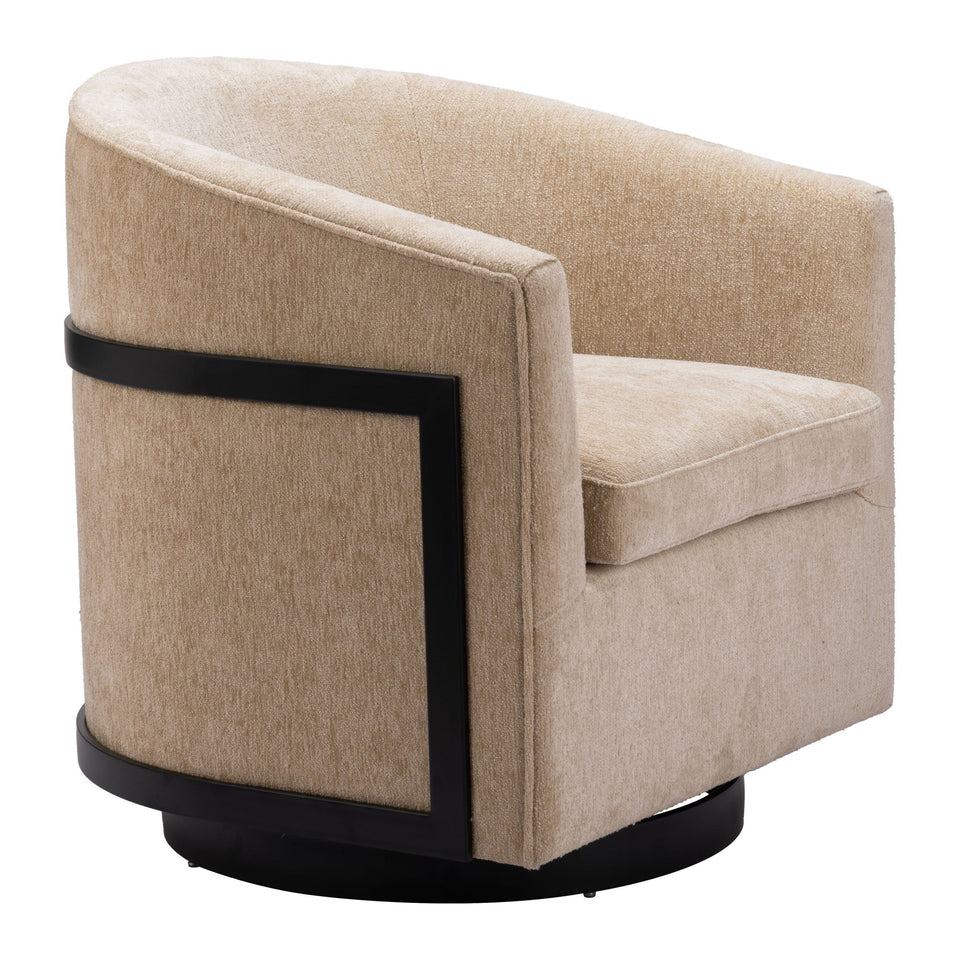 Hanko Swivel Chair Golden Beige