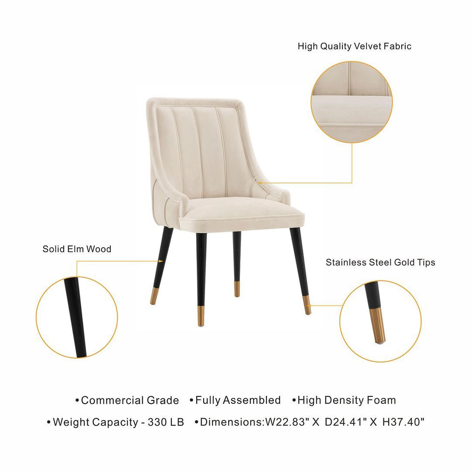 Eda Wood Upholstered Dining Chair