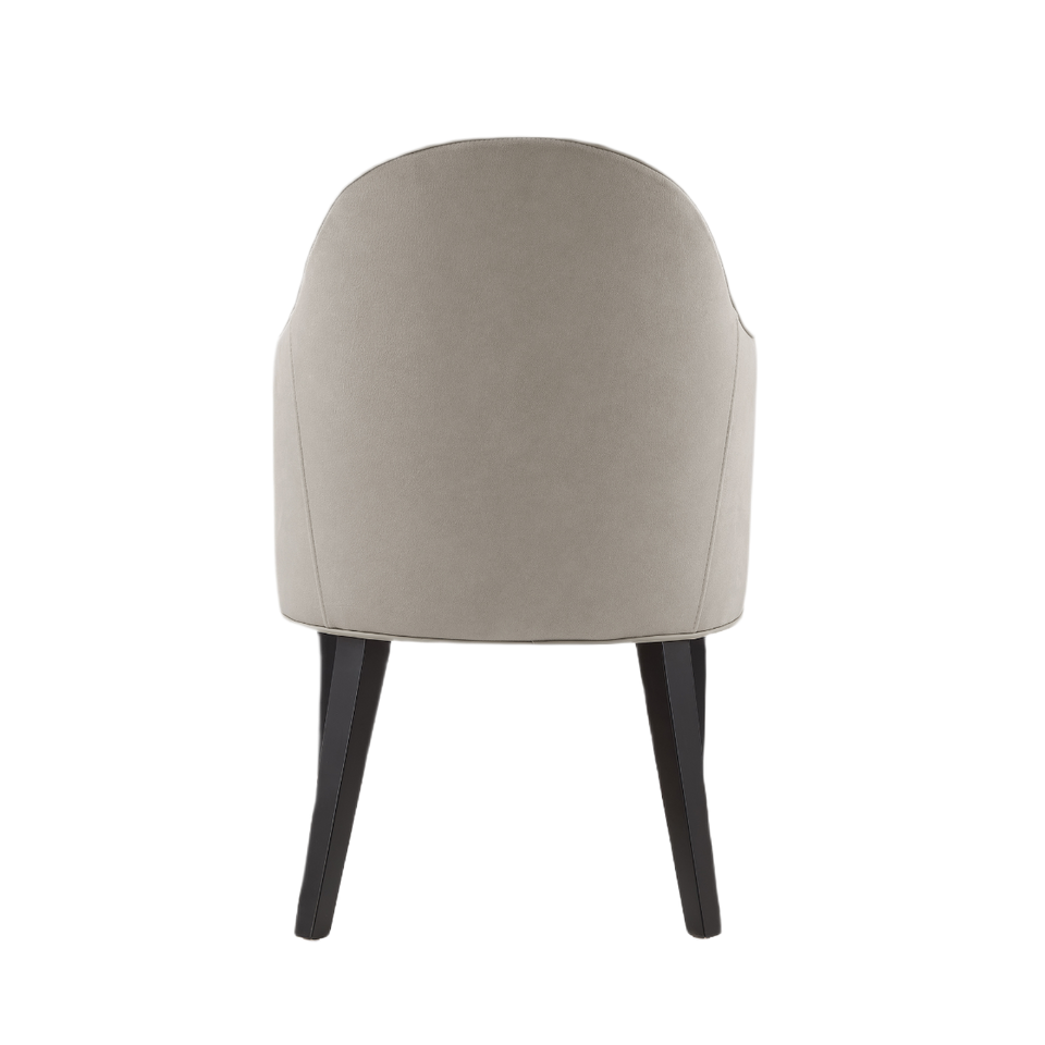 Hillman Wood Vegan Leather and Velvet Armchair
