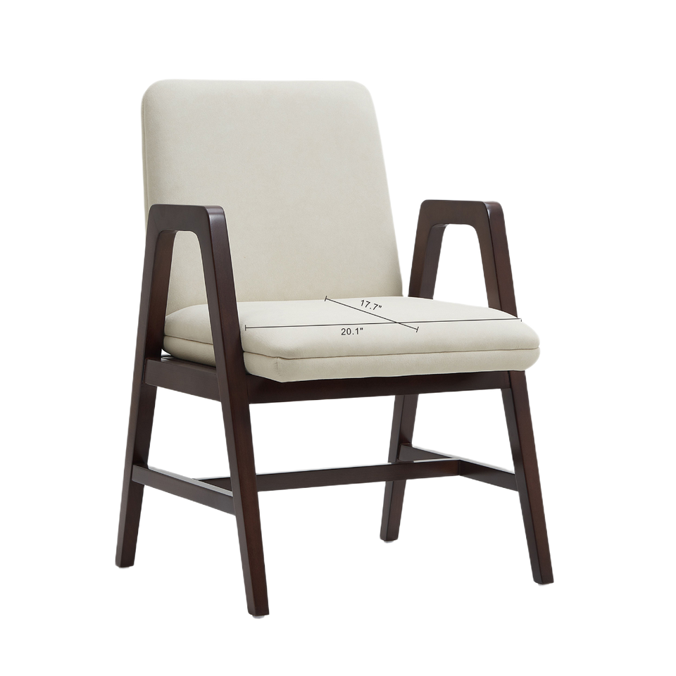 Stella Wood Velvet Armchair