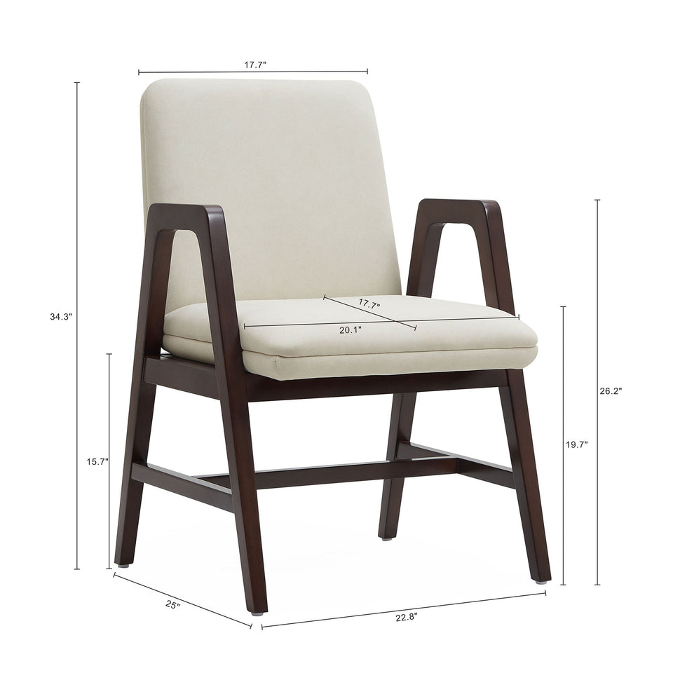 Stella Wood Velvet Armchair