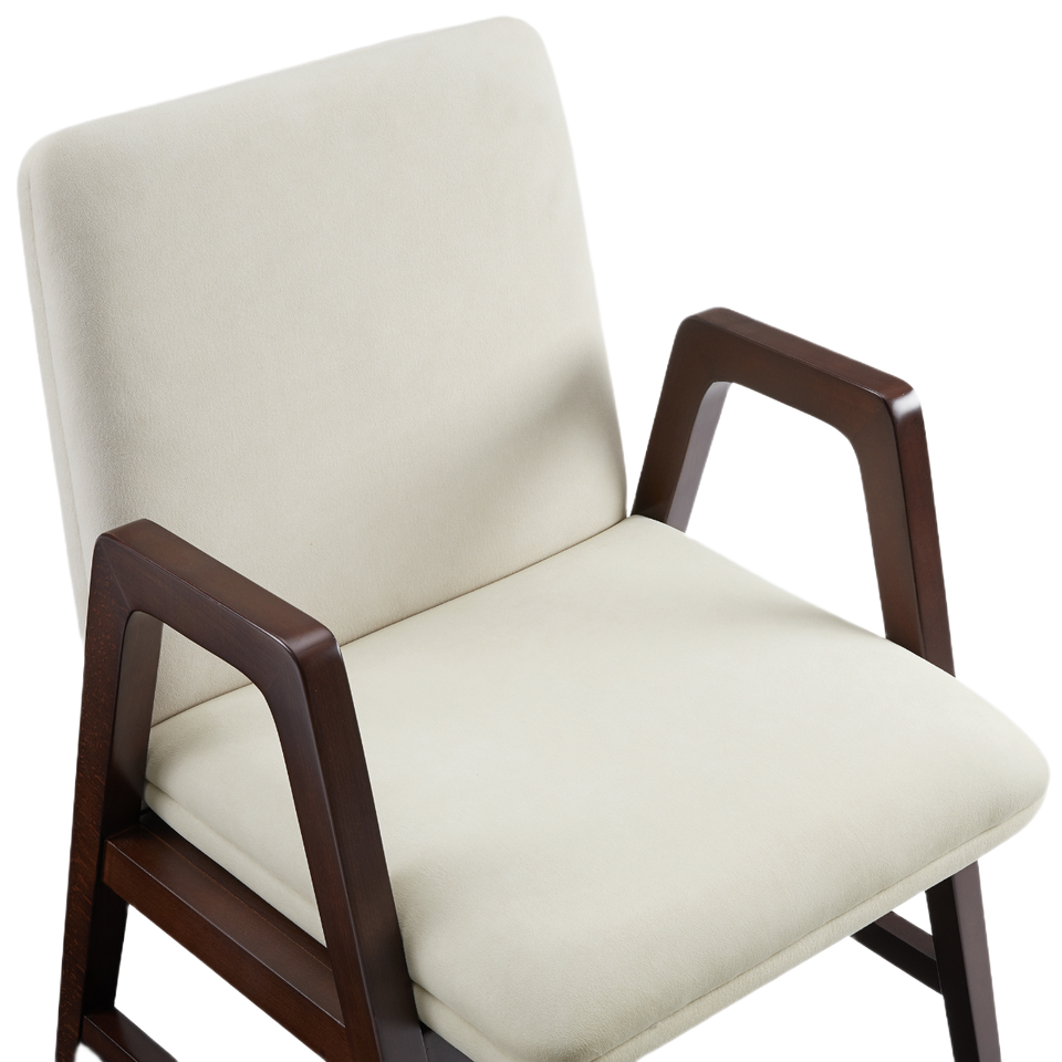 Stella Wood Velvet Armchair