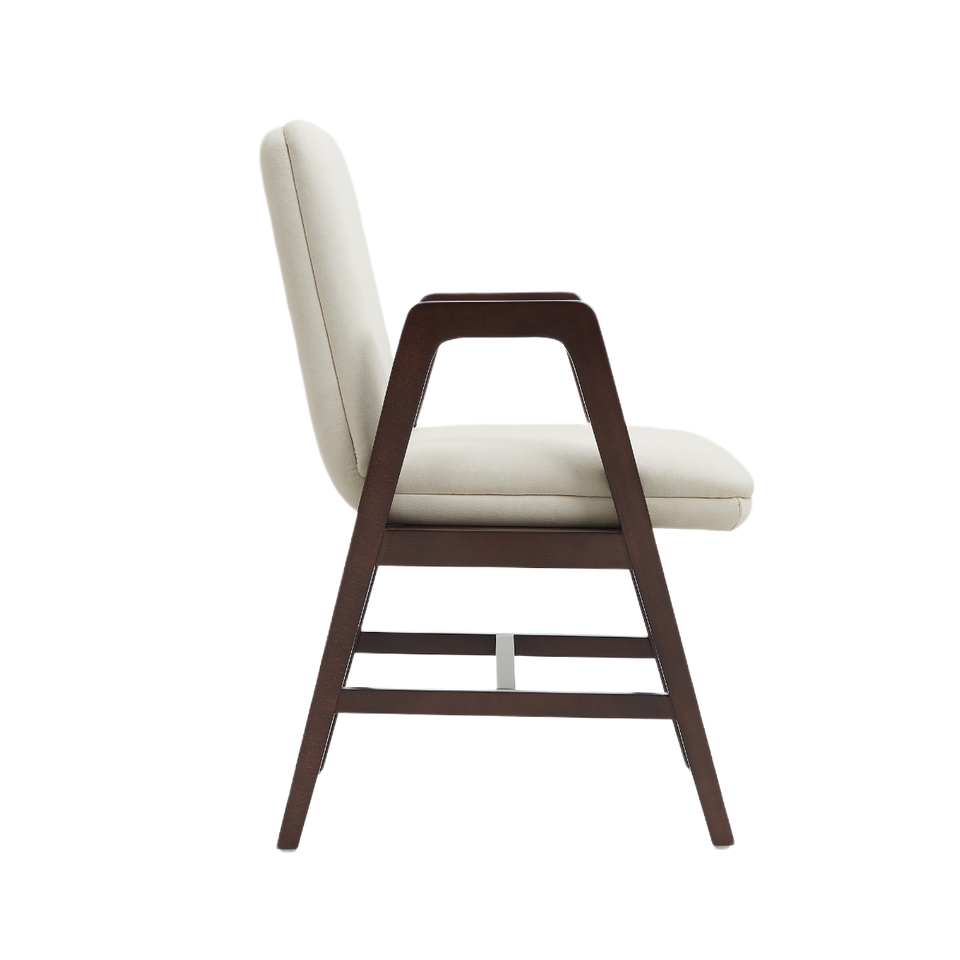 Stella Wood Velvet Armchair