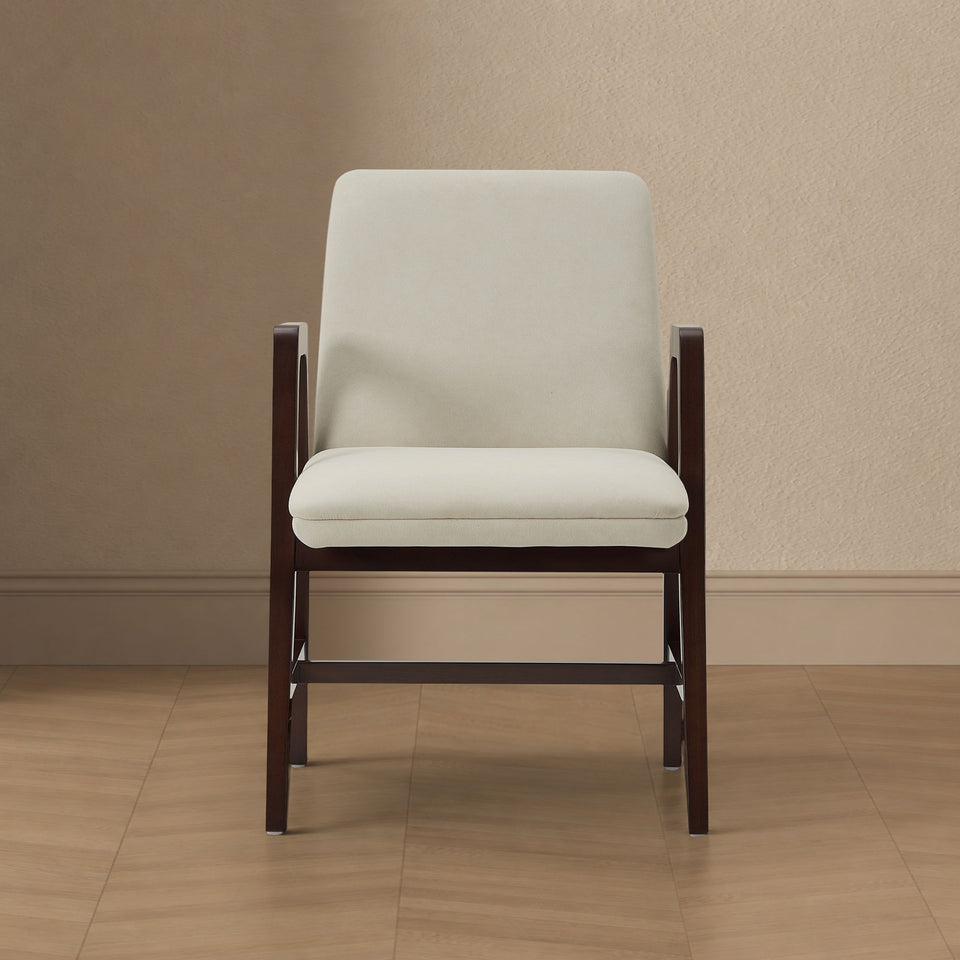 Stella Wood Velvet Armchair