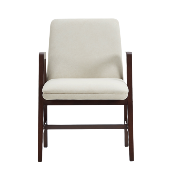 Stella Wood Velvet Armchair
