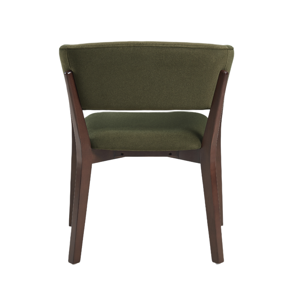 Blake Wood Faux Mohair Armchair