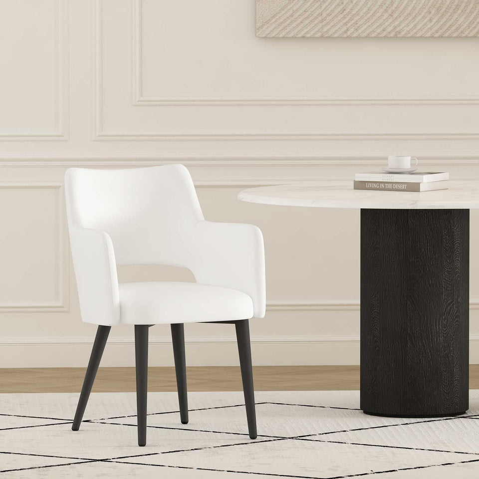 Tremont Metal Vegan Leather Armchair