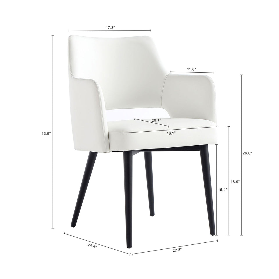 Tremont Metal Vegan Leather Armchair