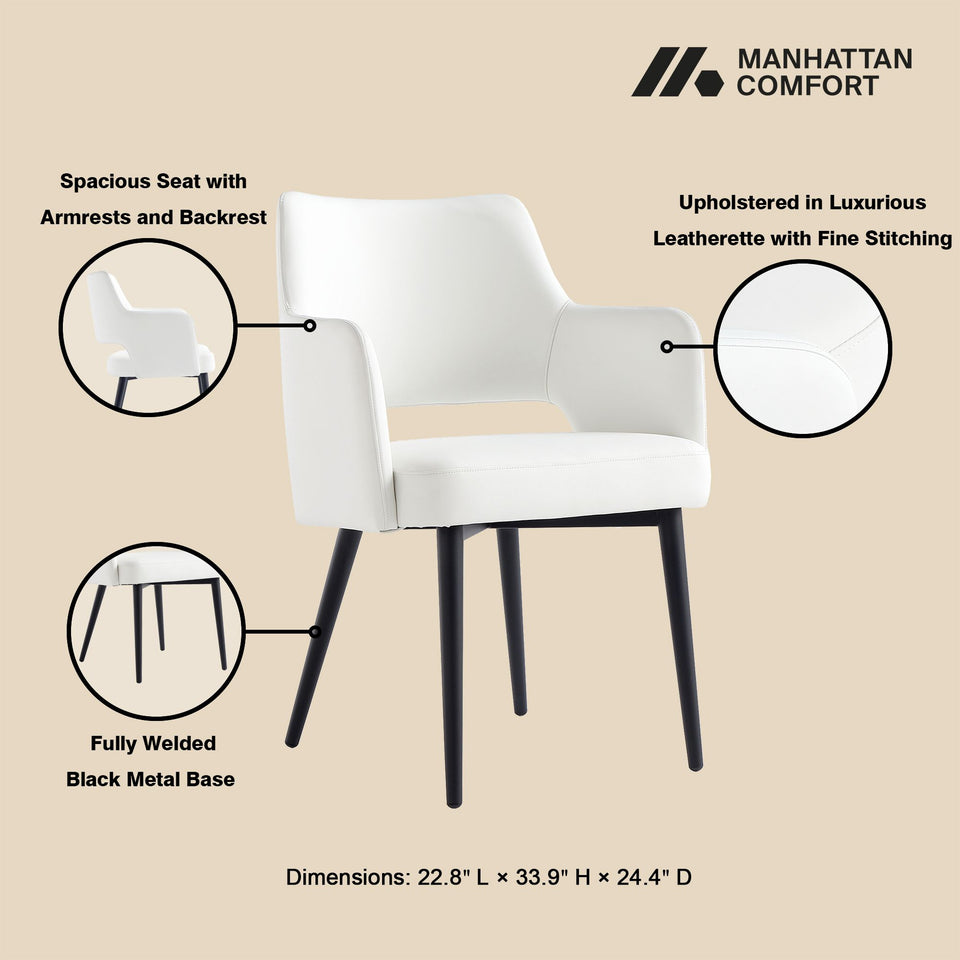 Tremont Metal Vegan Leather Armchair
