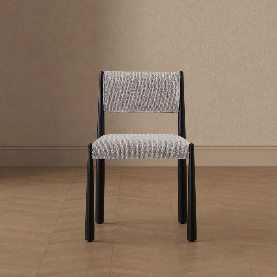 Lennor Metal Boucle Side Chair (Set of 2) in Champagne - lifestyle   front