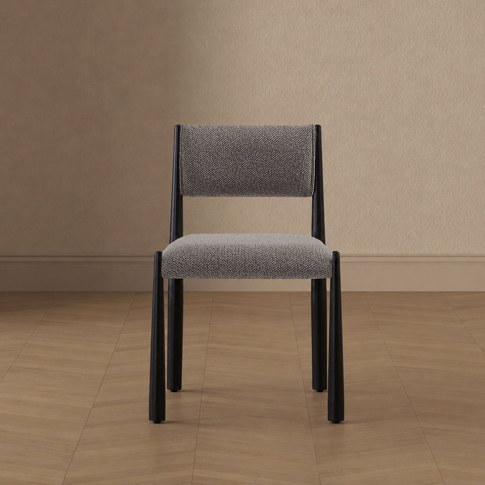 Lennor Metal Boucle Side Chair (Set of 2) in Mushroom - lifestyle   front 1