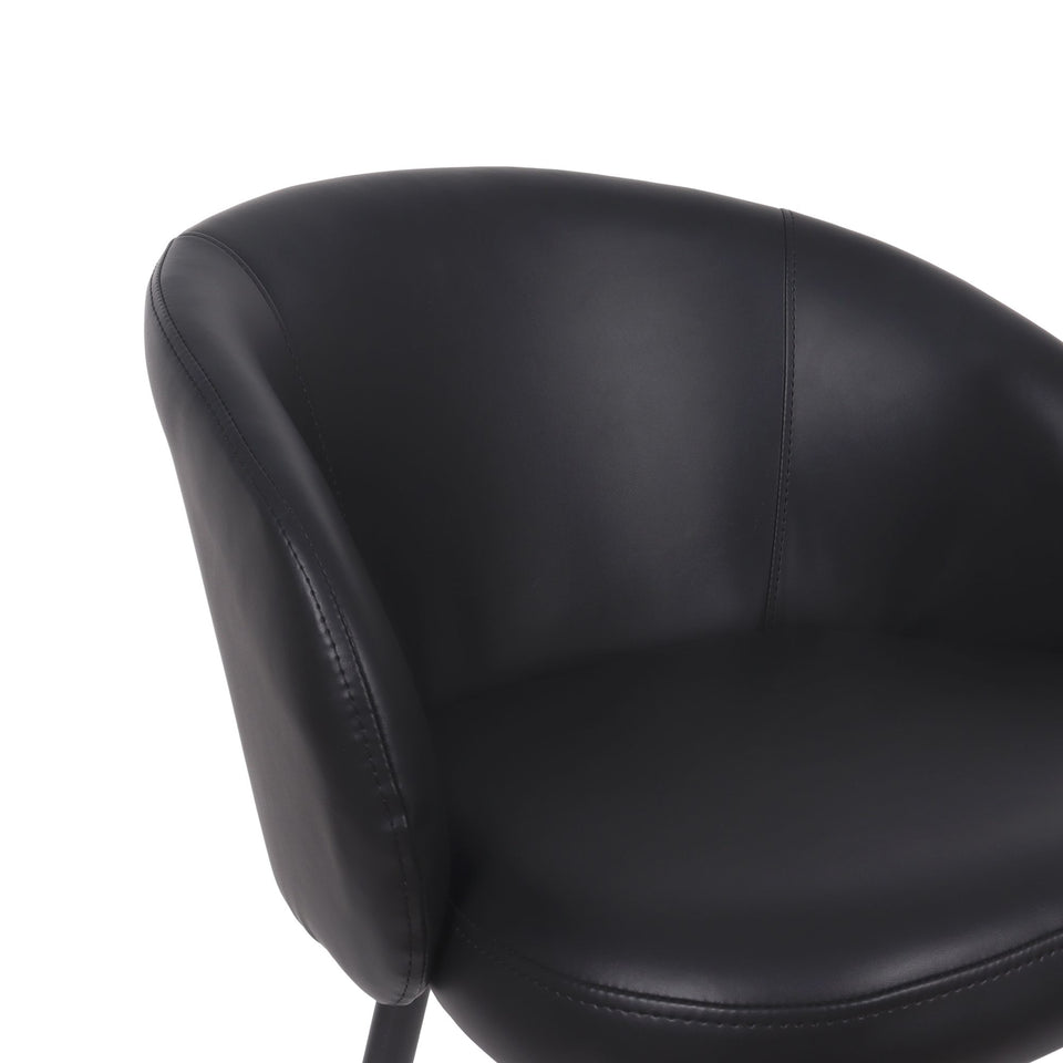 Looma Metal Vegan Leather Side Chair (Set of 2)