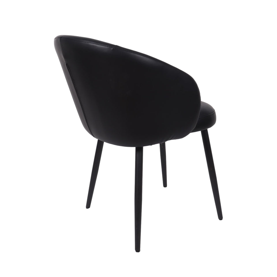 Looma Metal Vegan Leather Side Chair (Set of 2)