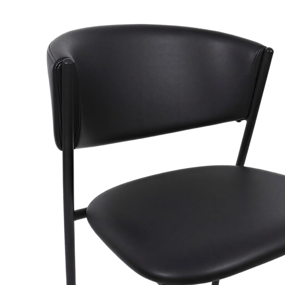 Drift Metal Vegan Leather Side Chair (Set of 4)