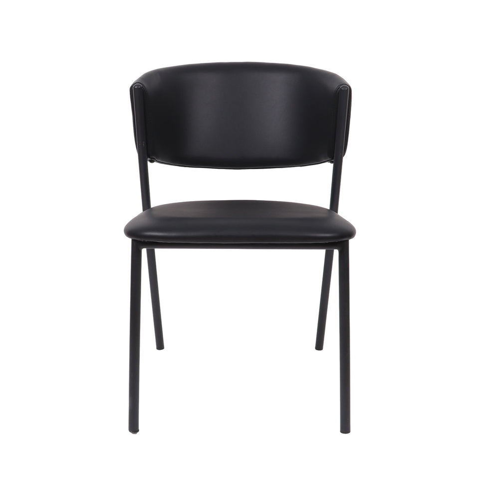 Drift Metal Vegan Leather Side Chair (Set of 4)