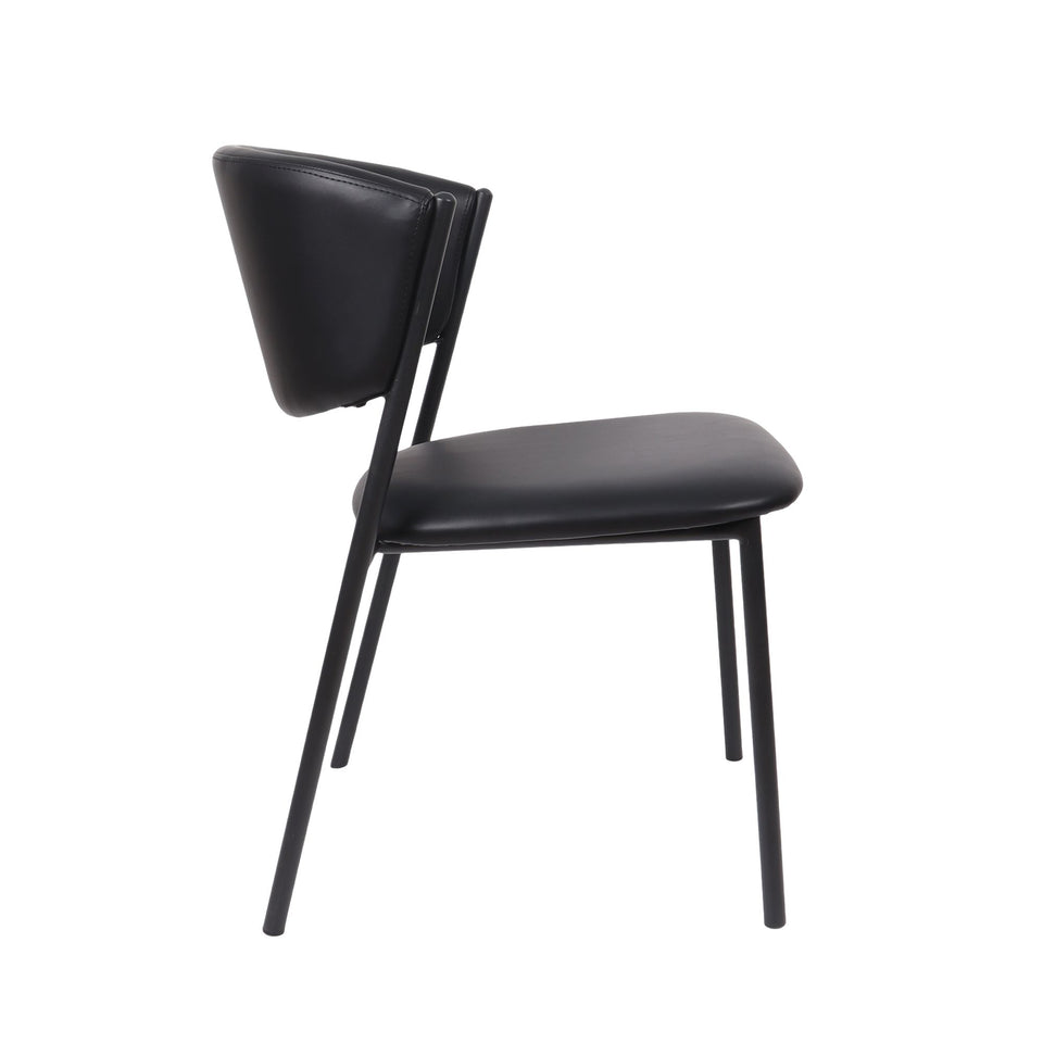 Drift Metal Vegan Leather Side Chair (Set of 4)