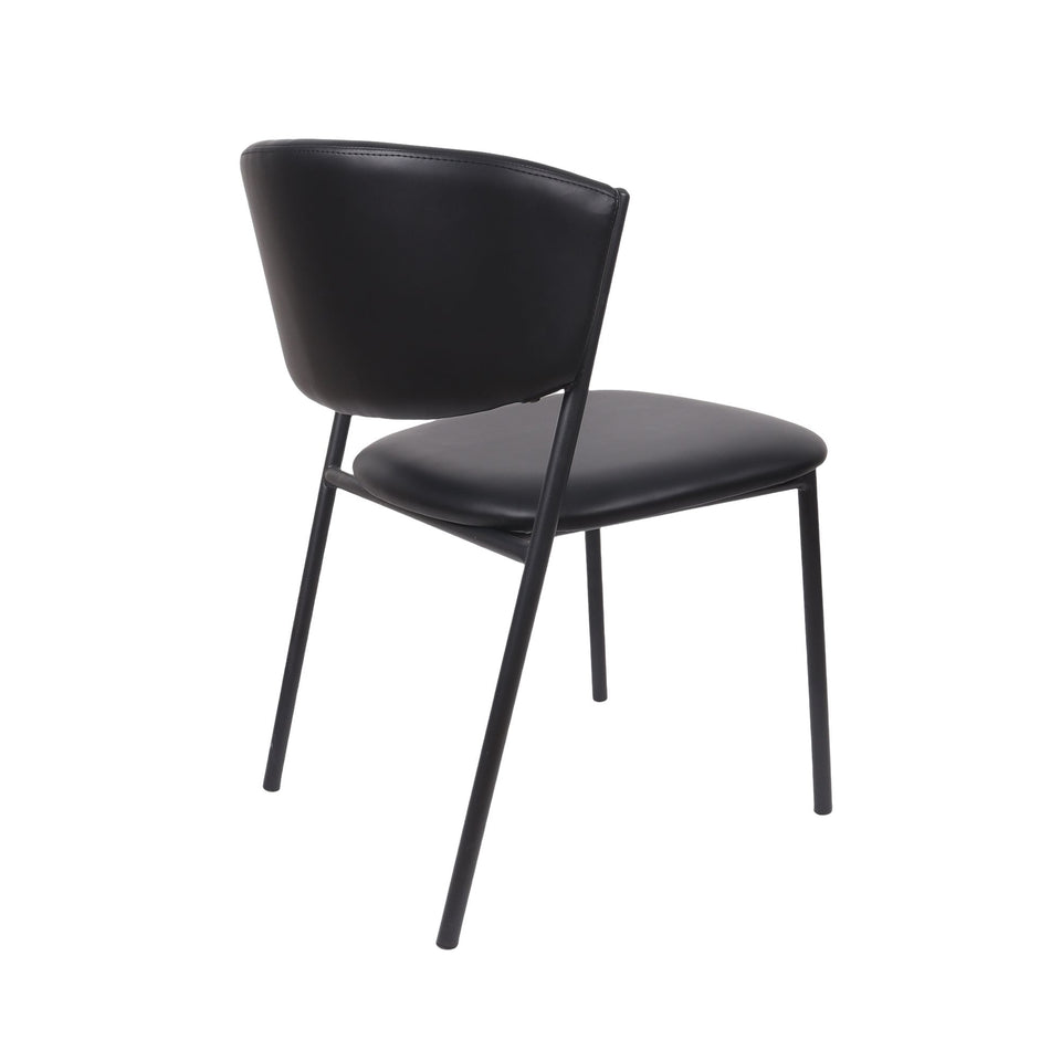 Drift Metal Vegan Leather Side Chair (Set of 4)