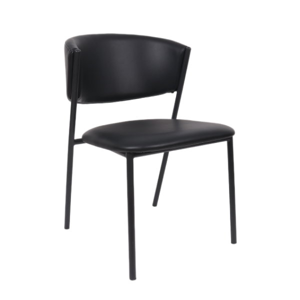 Drift Metal Vegan Leather Side Chair (Set of 4)