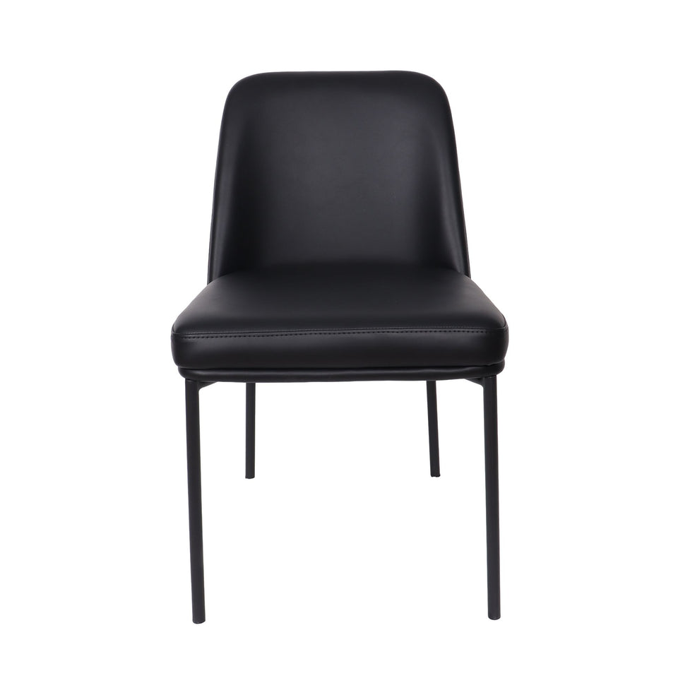 Loft Metal Vegan Leather Side Chair (Set of 2)