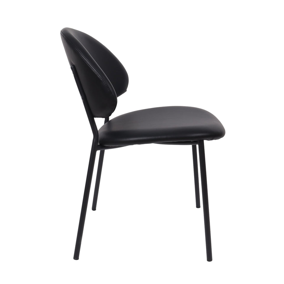 Haven Metal Vegan Leather Side Chair (Set of 4)
