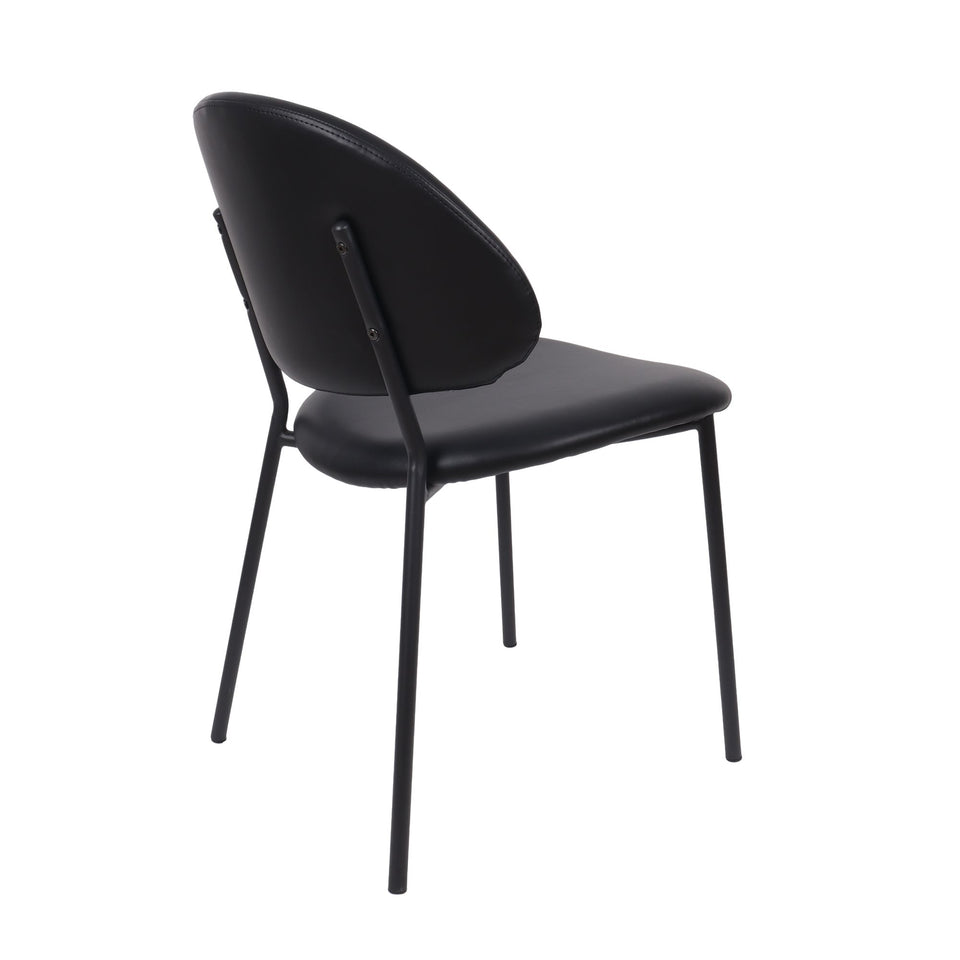 Haven Metal Vegan Leather Side Chair (Set of 4)
