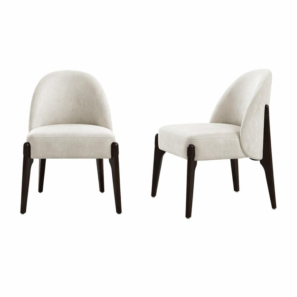 Oslo Chenille Wood Side Chair Set Of 2 (DC1542)